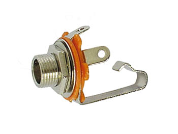 VROUWELIJKE 6.35mm MONO JACK - OPEN CIRCUIT - CHASSISMONTAGE afbeelding