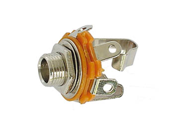 VROUWELIJKE 6.35mm STEREO JACK - OPEN CIRCUIT - CHASSISMONTAGE afbeelding
