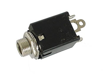VROUWELIJKE 6.35mm STEREO JACK - MET SCHAKELAAR afbeelding