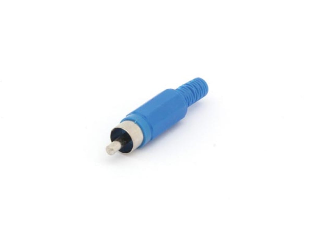 MANNELIJKE RCA PLUG - BLAUW afbeelding