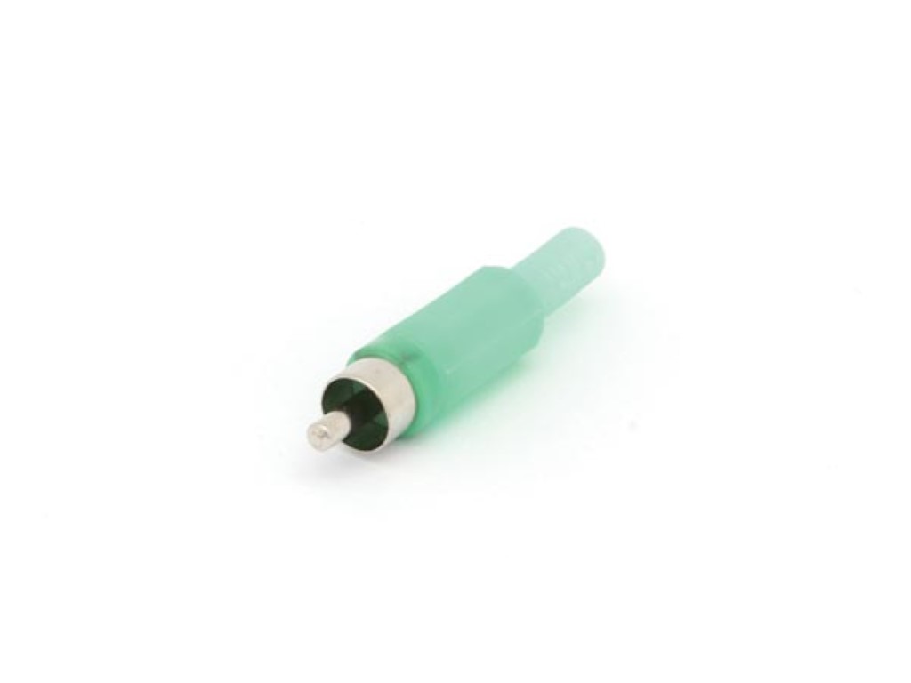 MANNELIJKE RCA PLUG - GROEN afbeelding