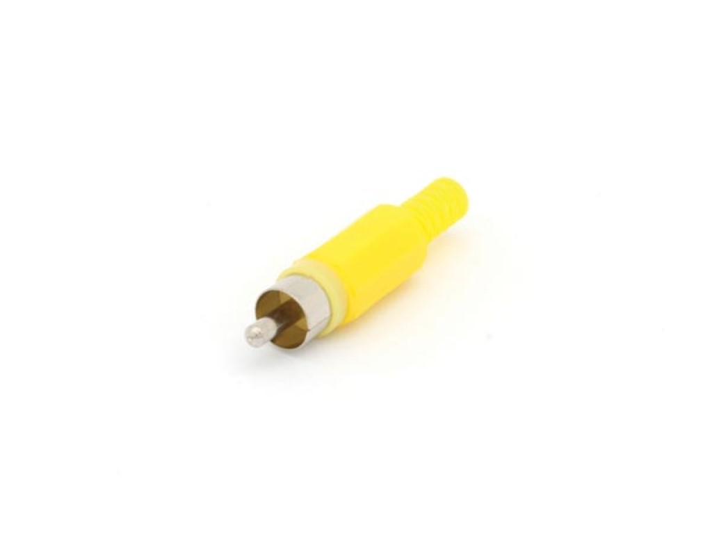 MANNELIJKE RCA PLUG - GEEL afbeelding