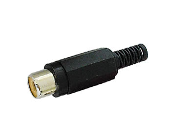 VROUWELIJKE RCA PLUG - ZWART afbeelding