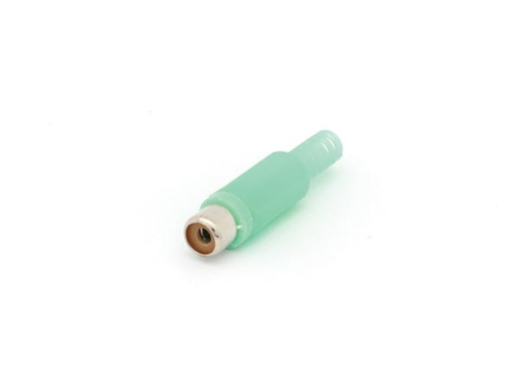 VROUWELIJKE RCA PLUG - GROEN afbeelding