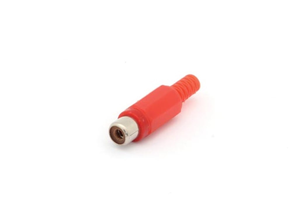 VROUWELIJKE RCA PLUG - ROOD afbeelding
