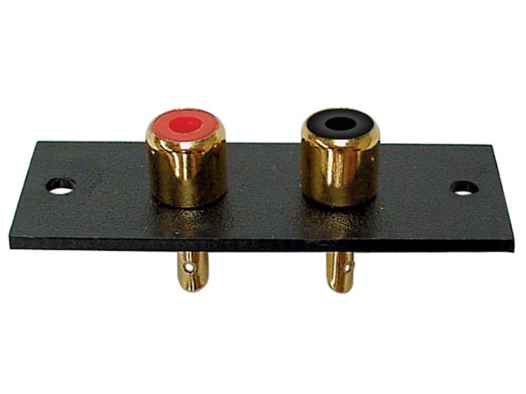 2P AMP RCA PLUG - VERGULD afbeelding