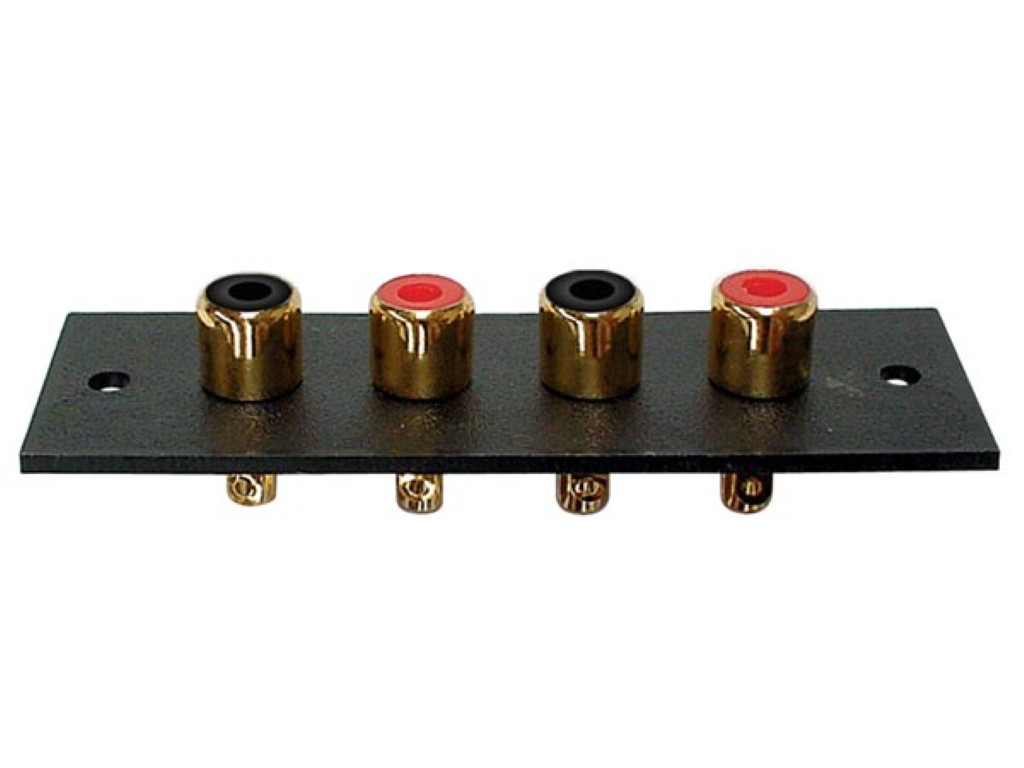 4P AMP RCA PLUG - VERGULD afbeelding
