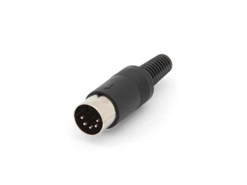 MANNELIJKE 5P DIN PLUG ZWART