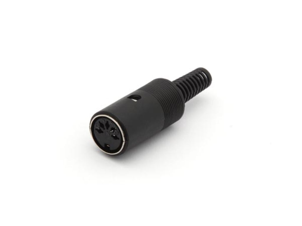 VROUWELIJKE 5P DIN PLUG ZWART afbeelding