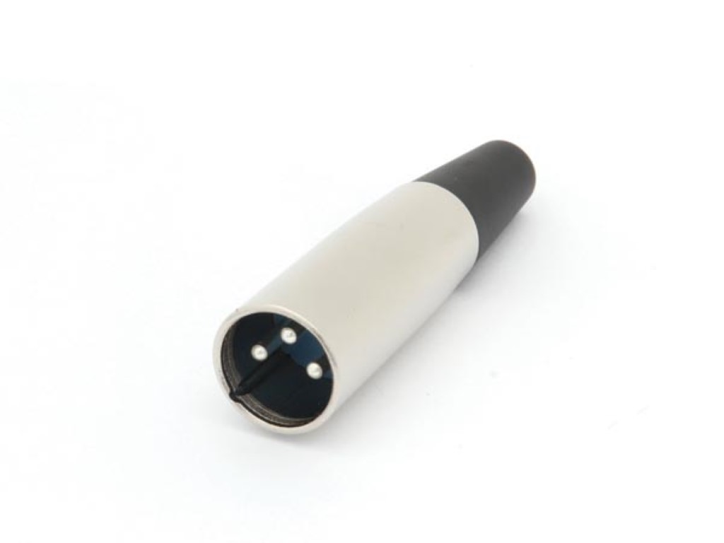 MANNELIJKE 3P XLR PLUG - VERNIKKELD afbeelding