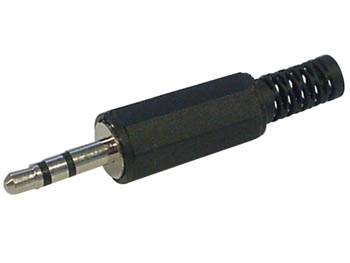MANNELIJKE 3.5mm STEREO JACK - PLASTIC - ZWART afbeelding