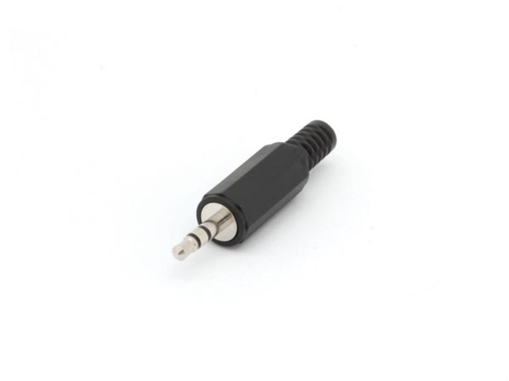 MANNELIJKE 3.5mm STEREO JACK - PLASTIC - ZWART afbeelding