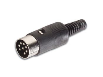 MANNELIJKE AUDIO DIN PLUG - 8P - ZWART afbeelding