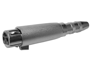 3P XLR VROUWELIJKE PLUG NAAR VROUWELIJKE 6.35mm MONO JACKPLUG afbeelding