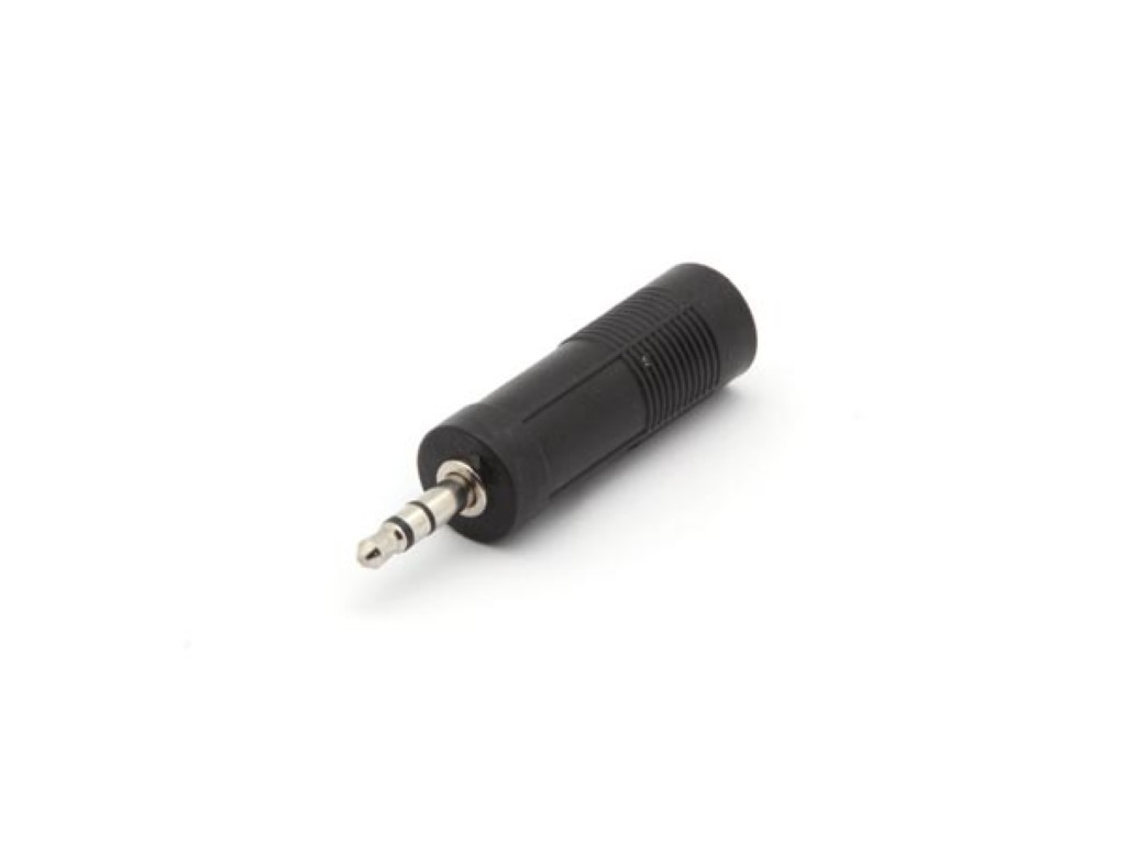 VROUWELIJKE 6.35mm STEREO JACK NAAR MANNELIJKE 3.5mm STEREO JACK afbeelding
