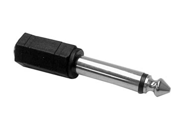 VROUWELIJKE 3.5mm MONO JACK NAAR MANNELIJKE 6.35mm MONO JACK afbeelding