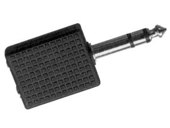 DUBBELE VROUWELIJKE 3.5mm STEREO JACK NAAR MANNELIJKE 6.35m STEREO JACK afbeelding