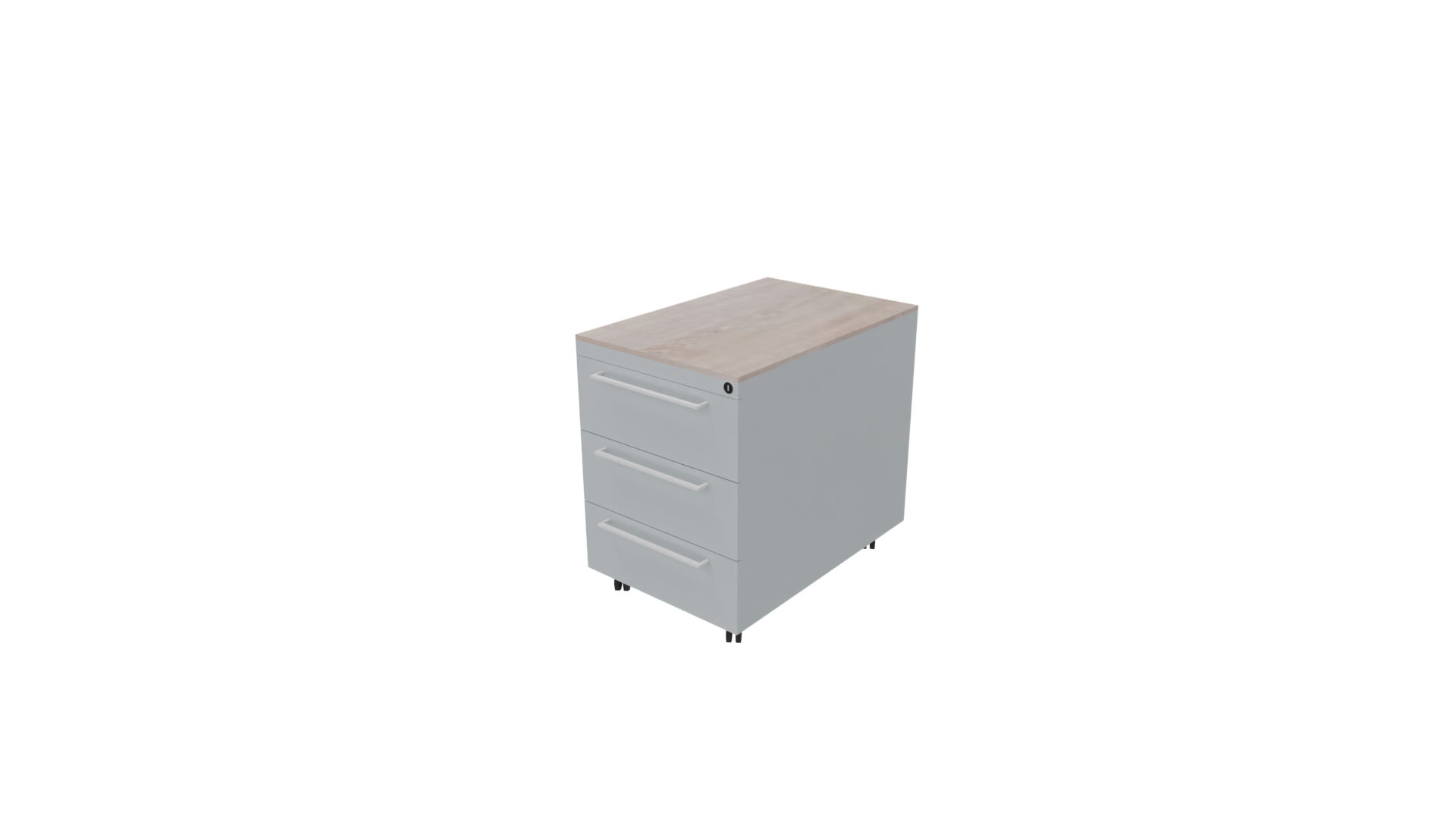 Verrijdbaar ladenblok 12311 - 44 x 60 x 58 cm. - Alu - Eiken Robson afbeelding