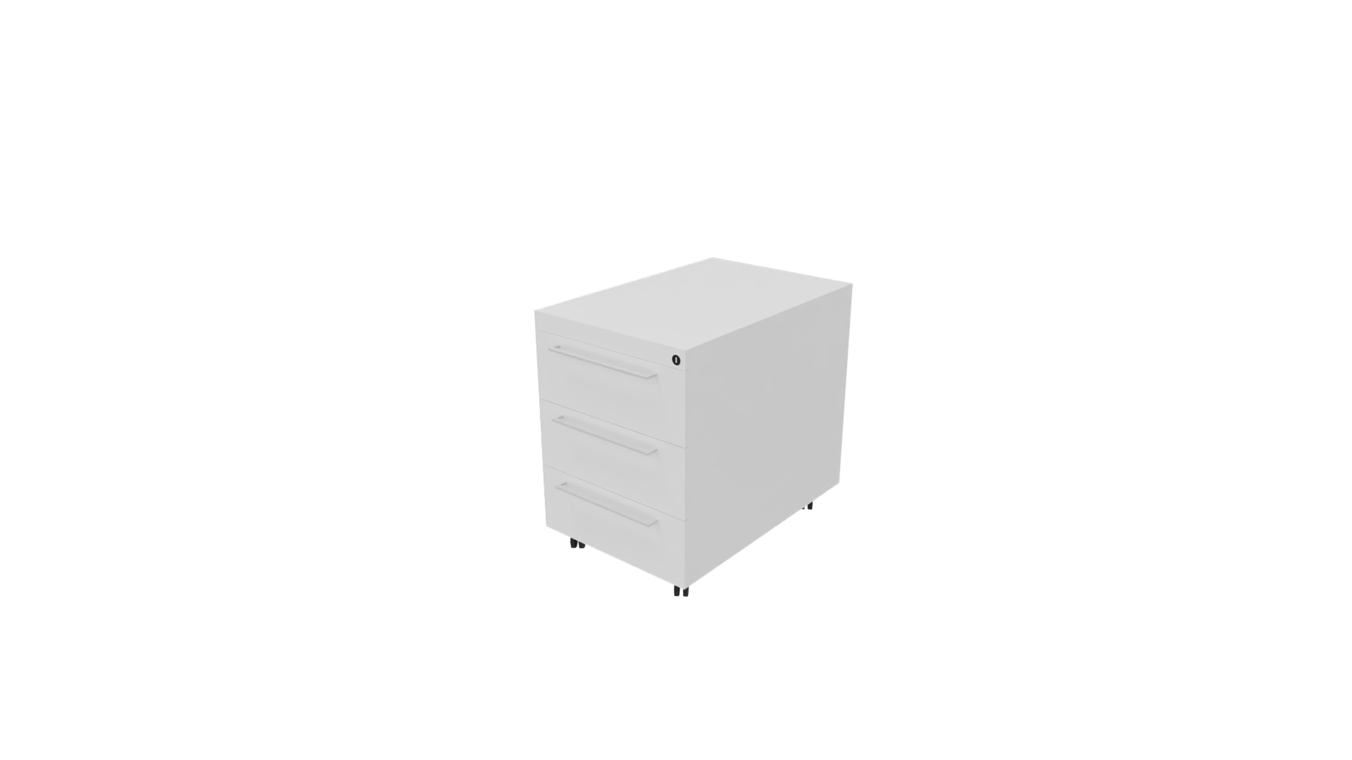 Verrijdbaar ladenblok 12311 - 44 x 60 x 58 cm. - Wit - Wit afbeelding