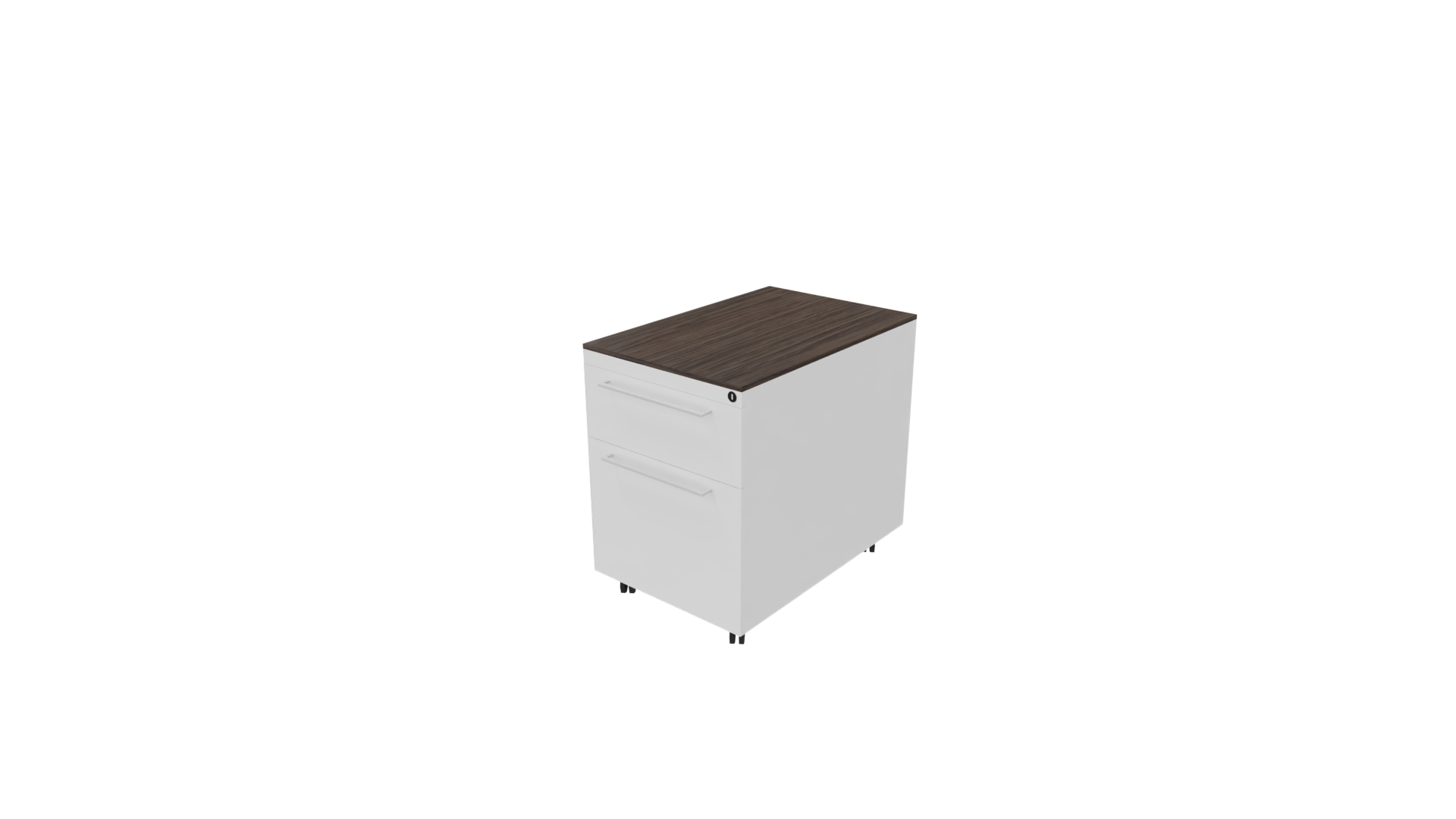 Huislijn Verrijdbaar ladenblok 12211 44 x 60 x 58 cm. Wit Eiken donker