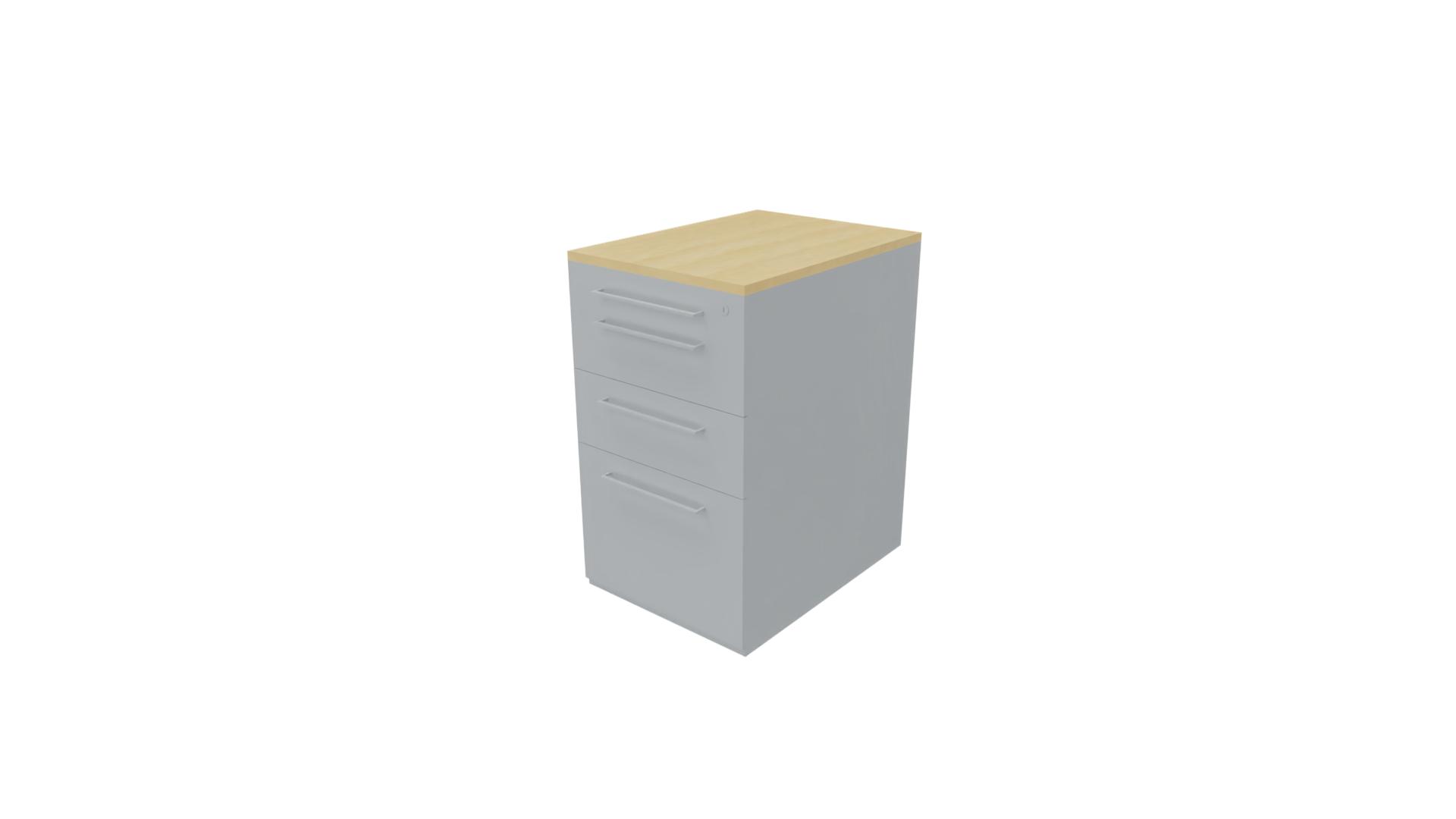 Vast ladenblok 12511 - 44 x 60 x 75 cm. - Alu - Beuken