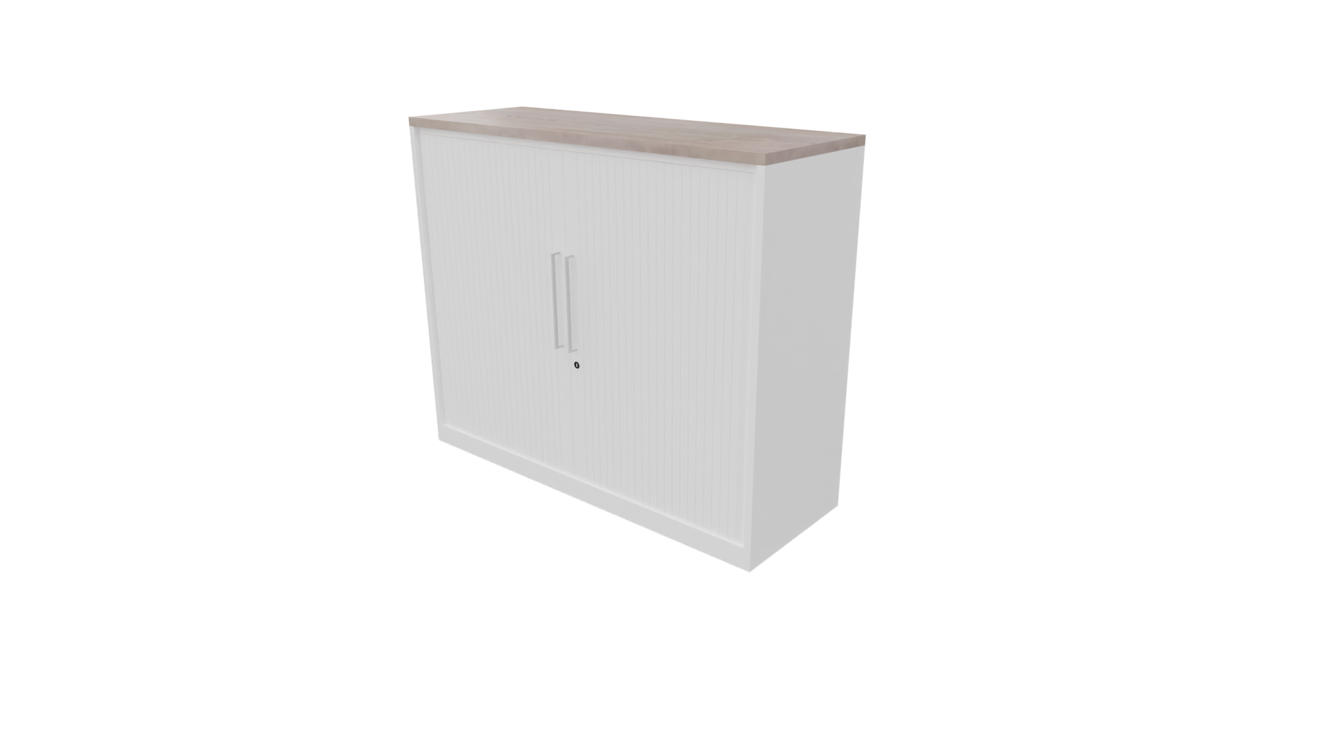 Roldeurkast 12511 - 100 x 120 x 43 cm. - Wit - Eiken Robson afbeelding
