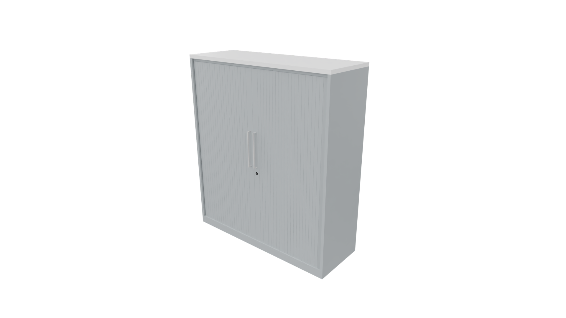 Roldeurkast 12511 - 136 x 120 x 43 cm. - Alu - Wit