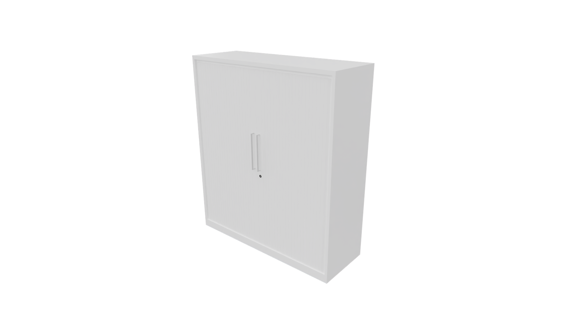 Roldeurkast 12511 - 136 x 120 x 43 cm. - Wit - Wit