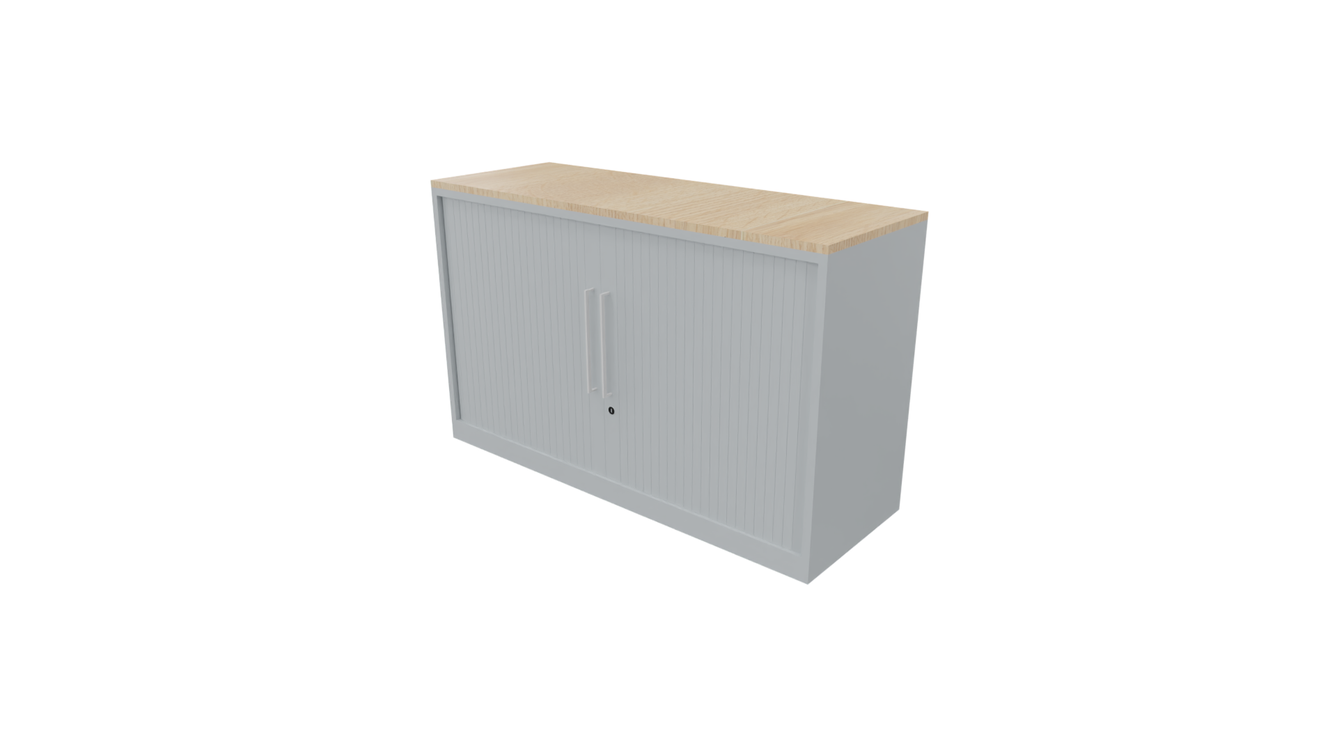 Roldeurkast 12511 - 72 x 120 x 43 cm. - Alu - Eiken licht
