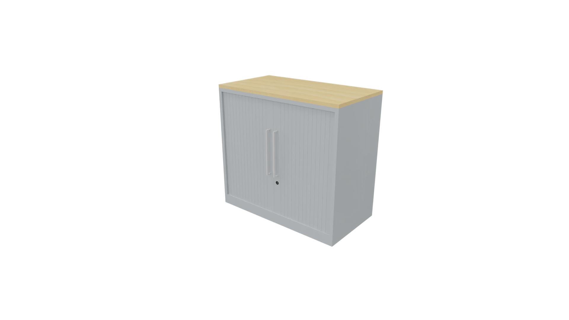 Roldeurkast 12511 - 72 x 80 x 43 cm. - Alu - Beuken