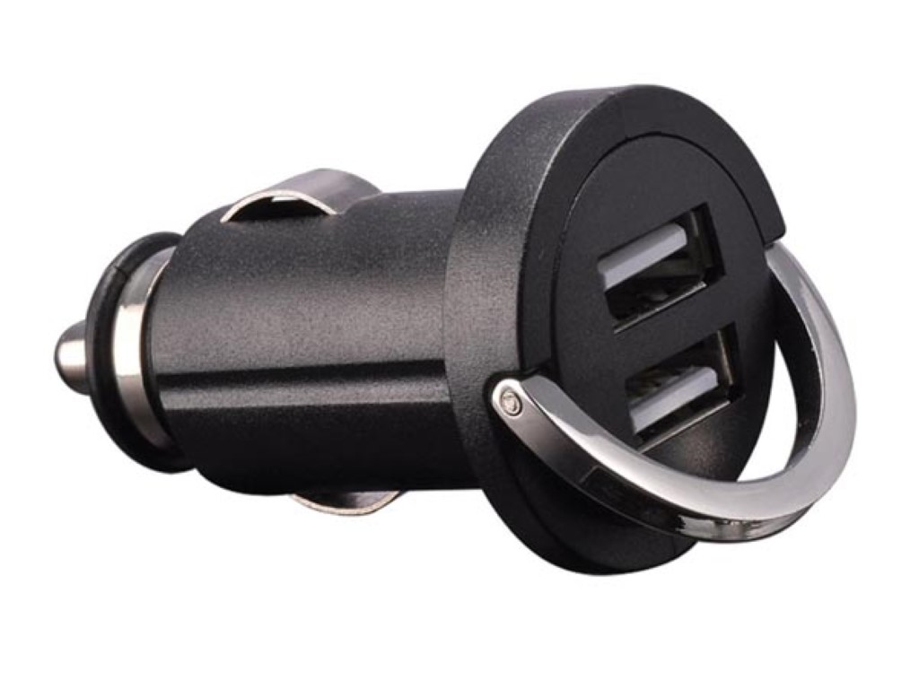 USB-LADER VOOR DE AUTO MET 2 x USB-AANSLUITING - 5V - 2.1A, 10.5W max. afbeelding