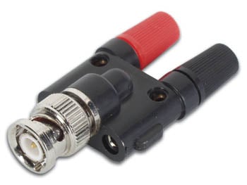 BNC MANNELIJK NAAR 2 x BANAANPLUG 4mm afbeelding