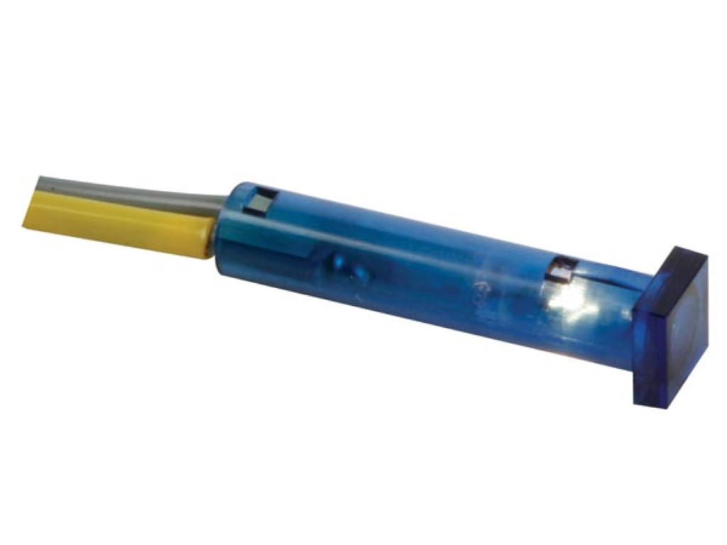 VIERKANTE SIGNAALLAMP 7 x 7mm 24V BLAUW afbeelding