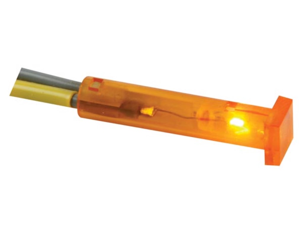 VIERKANTE SIGNAALLAMP 7 x 7mm 220V ORANJE afbeelding