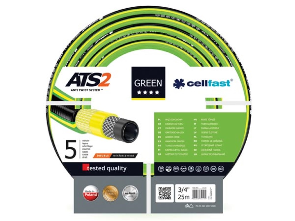 Velleman CELLFAST TUINSLANG GREEN ATS2™ 3 4"- 25 m