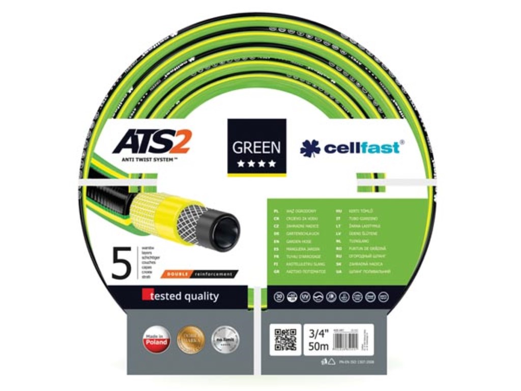 Velleman CELLFAST TUINSLANG GREEN ATS2™ 3 4"- 50 m