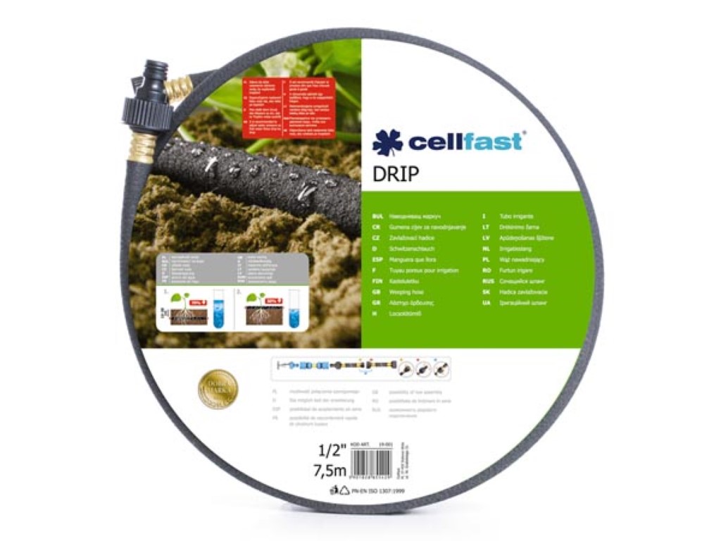CELLFAST - DRUPPELSLANG - 1/2" - 7.5 m afbeelding