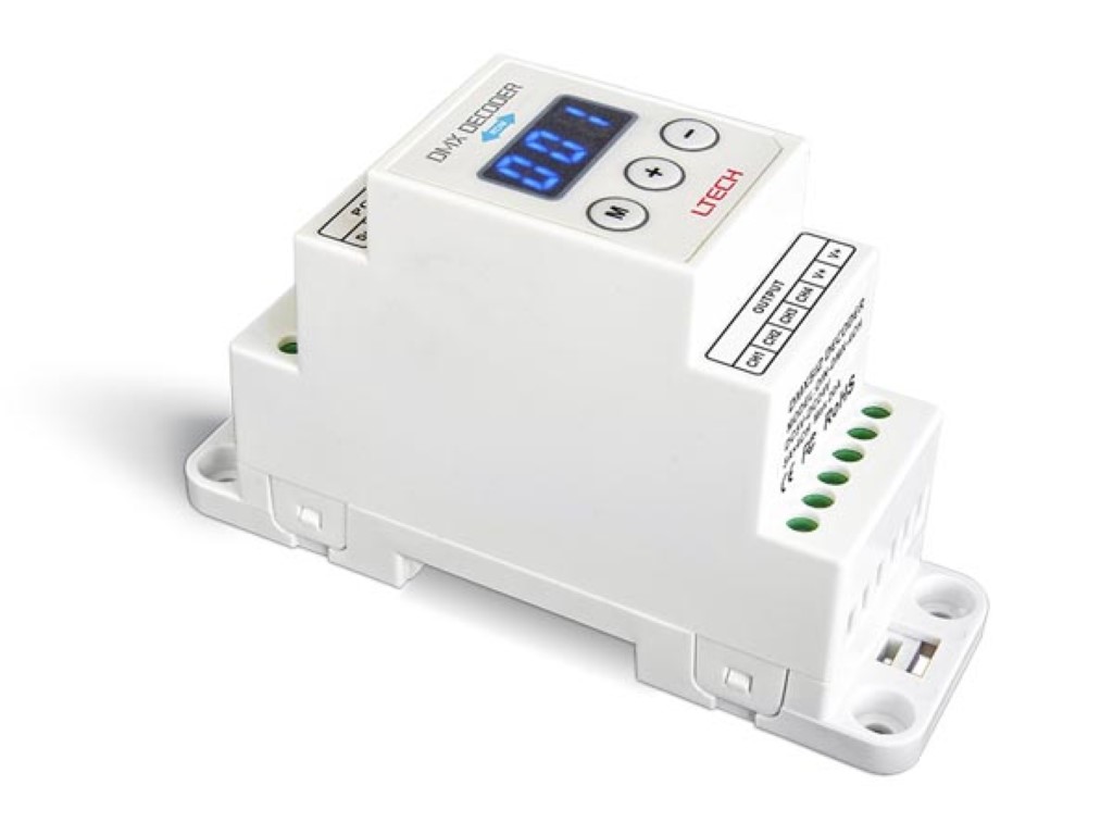 4-KANAALS LED-DIMMER VOOR DIN-RAILMONTAGE - DMX afbeelding