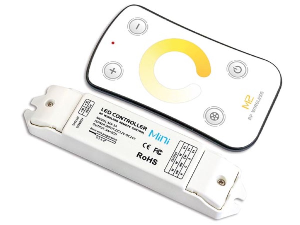 KLEURTEMPERATUUR LED-DIMMER - MET RF-AFSTANDSBEDIENING afbeelding