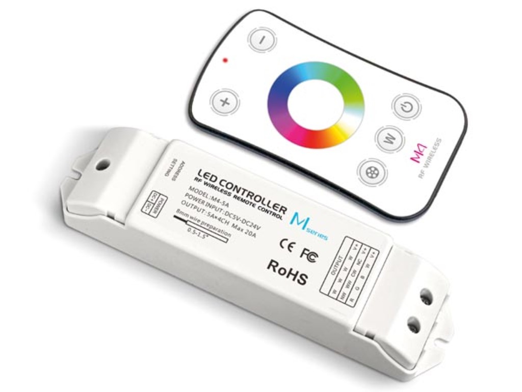 RGBW LED-CONTROLLER - MET RF-AFSTANDSBEDIENING afbeelding