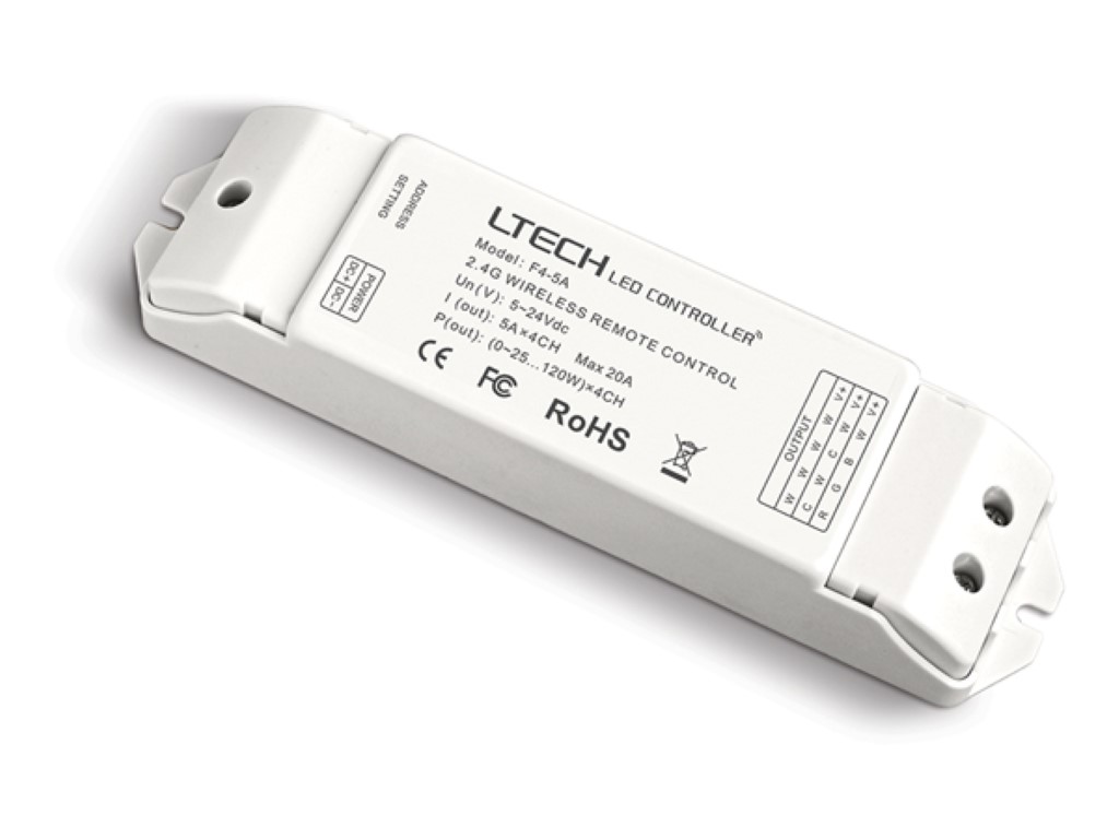 MULTI-ZONE SYSTEEM - ONTVANGER VOOR LED-CONTROLLER - 4 KANALEN afbeelding