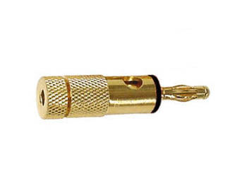 BANANA PLUGS 4mm GOUD - ZWART afbeelding