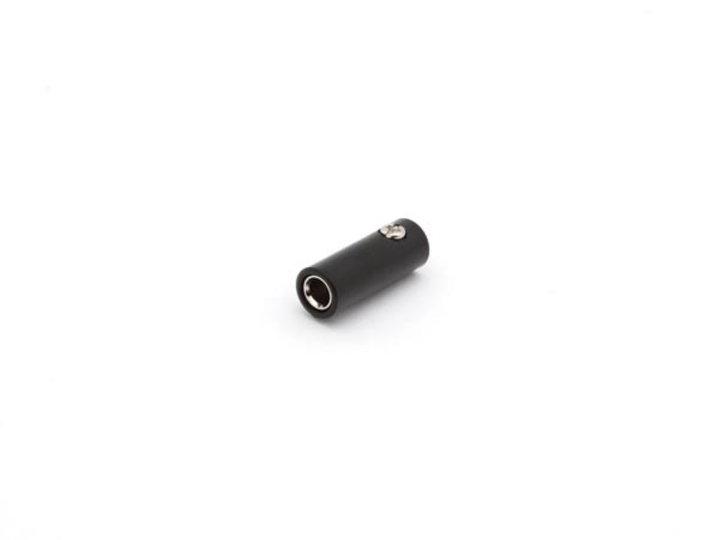 VROUWELIJKE BANAANPLUG MET SCHROEFCONNECTOR - ZWART afbeelding