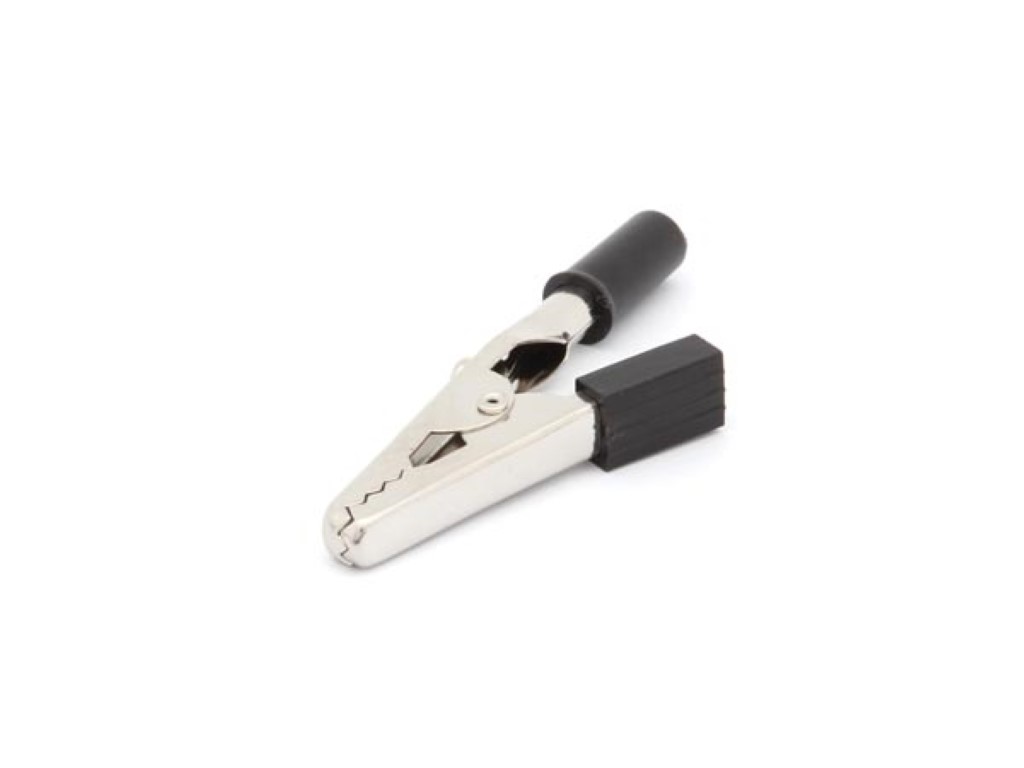 Velleman STANDAARD KROKODILLENKLEM 55mm MET SCHROEFAANSLUTING ZWART