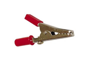 Velleman STANDAARD KROKODILLENKLEM 55mm MET SCHROEFAANSLUTING ROOD