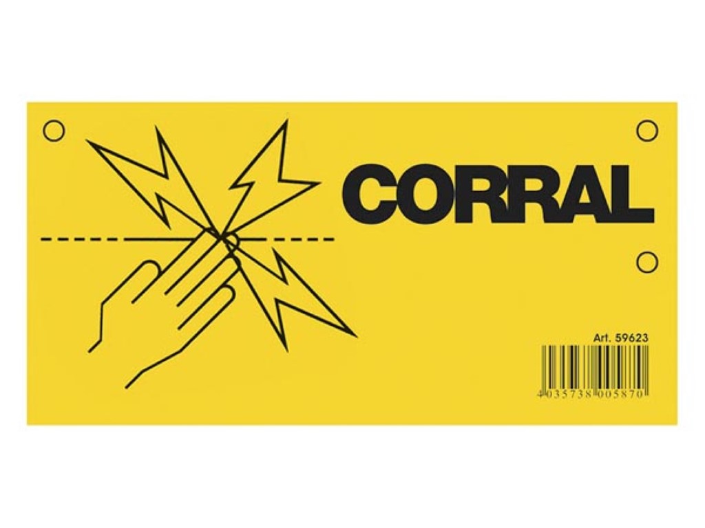 Waarschuwingsbord Corral afbeelding