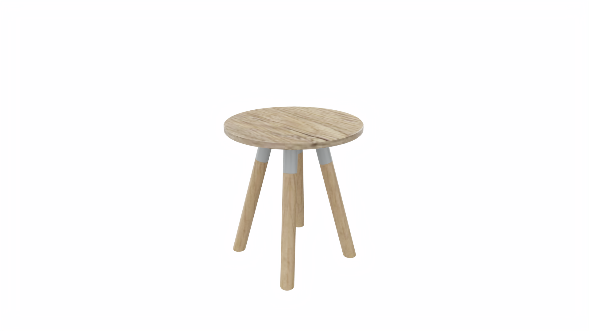 Bijzettafel rond 8311 - 40 cm. - Alu - Eiken YT49a - Beuken naturel afbeelding