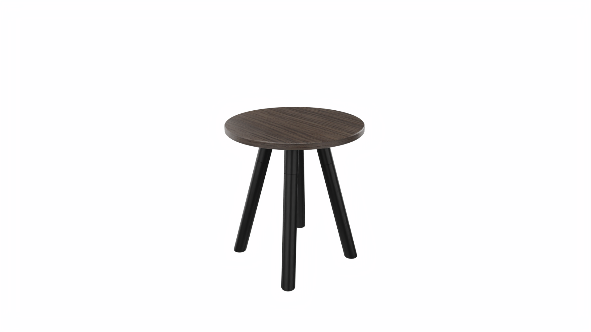 Bijzettafel rond 8311 - 40 cm. - Zwart - Eiken donker - Zwart afbeelding