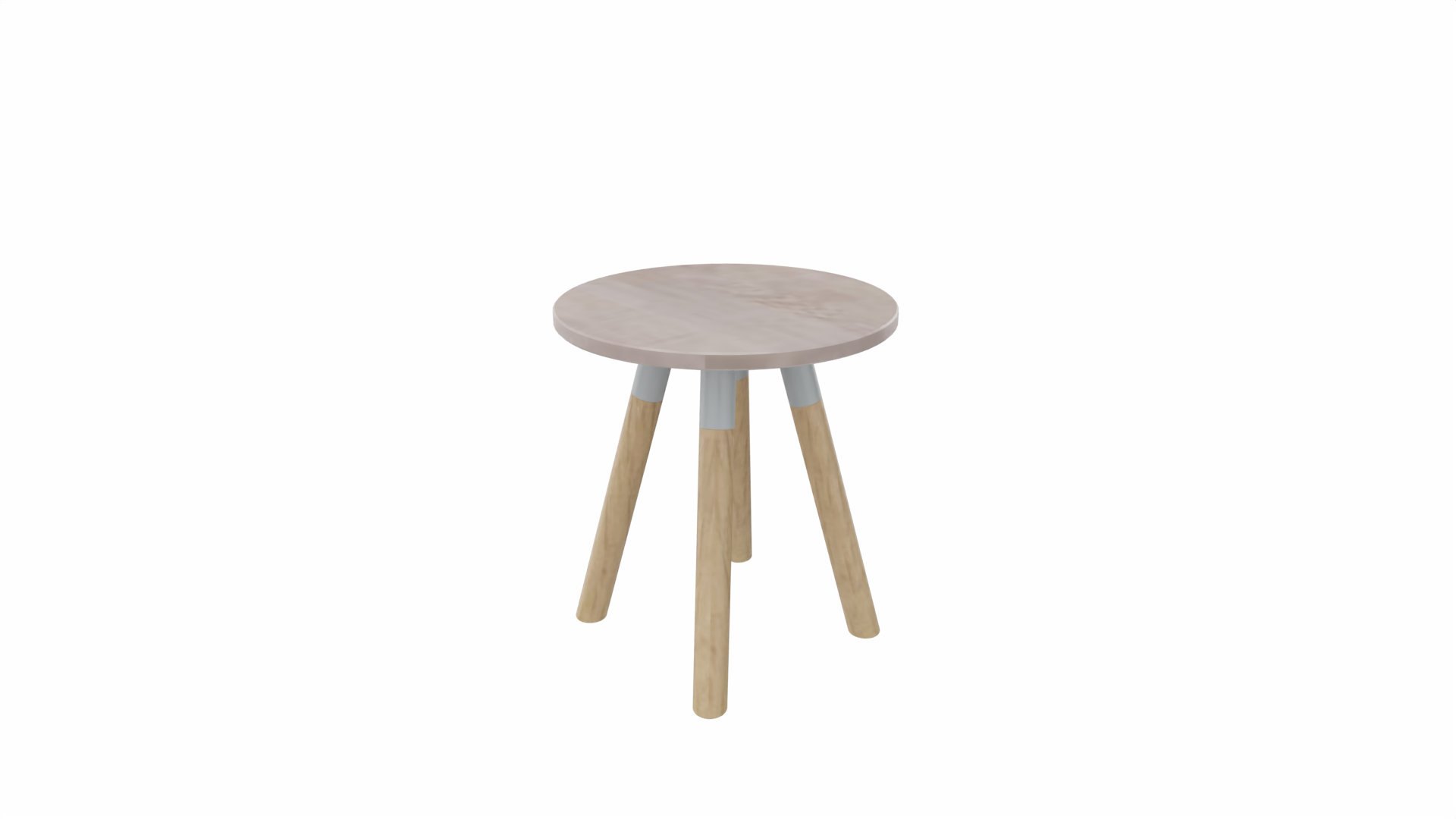 Bijzettafel rond 8311 - 40 cm. - Alu - Eiken Robson - Beuken naturel afbeelding