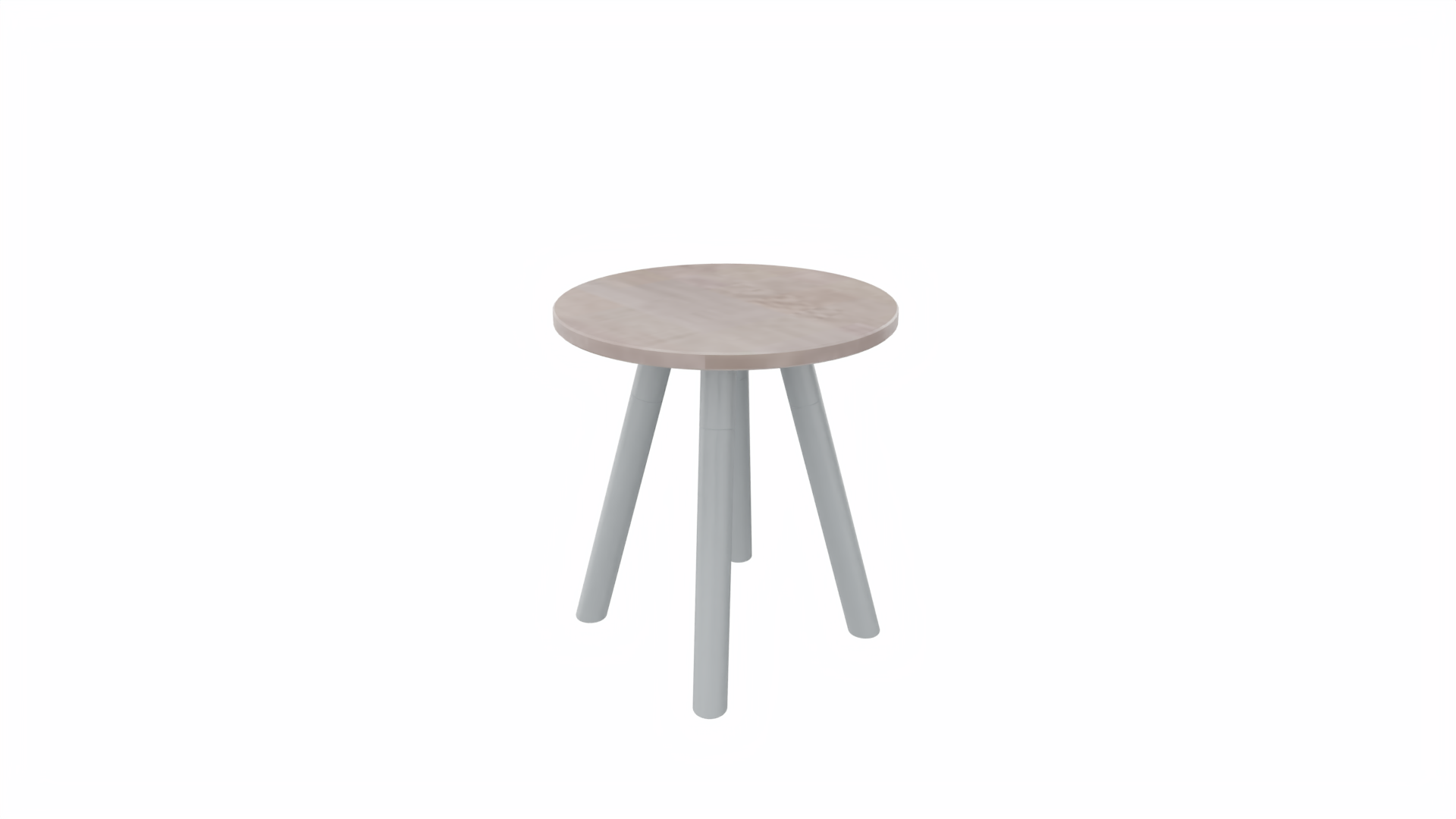 Bijzettafel rond 8311 - 40 cm. - Alu - Eiken Robson - Aluminium afbeelding